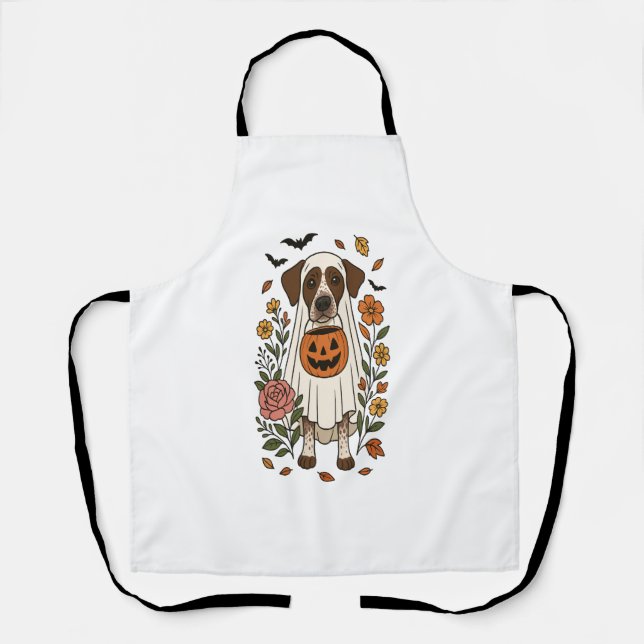 Halloween German Shorthaired Pointer Apron (Front)