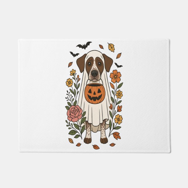 Halloween German Shorthaired Pointer Doormat (Front)