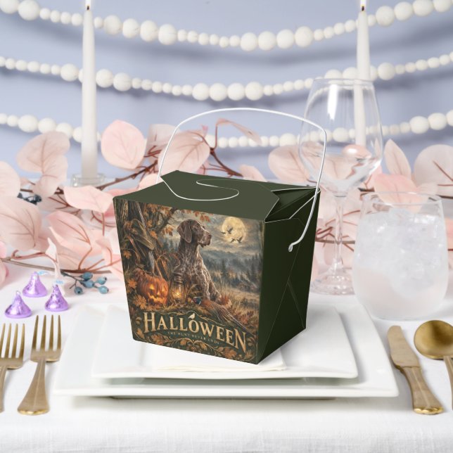 Halloween German Shorthaired Pointer  Favour Box (Wedding)