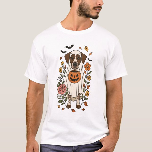 Halloween German Shorthaired Pointer T-Shirt (Front)