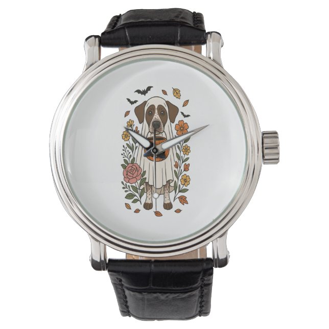 Halloween German Shorthaired Pointer Watch (Front)