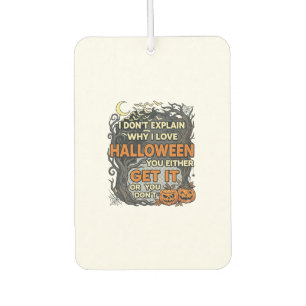 Halloween Get It Spooky Tree Pumpkins Bats Spiderw Car Air Freshener
