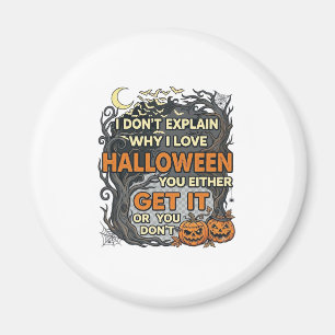 Halloween Get It Spooky Tree Pumpkins Bats Spiderw Magnet