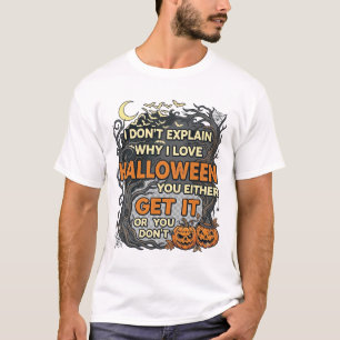 Halloween Get It Spooky Tree Pumpkins Bats Spiderw T-Shirt