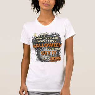 Halloween Get It Spooky Tree Pumpkins Bats Spiderw T-Shirt