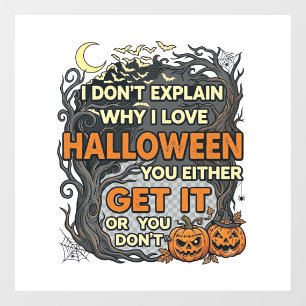 Halloween Get It Spooky Tree Pumpkins Bats Spiderw Window Cling