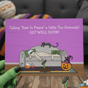 Halloween Get Well Funny Recovering Mummy Card