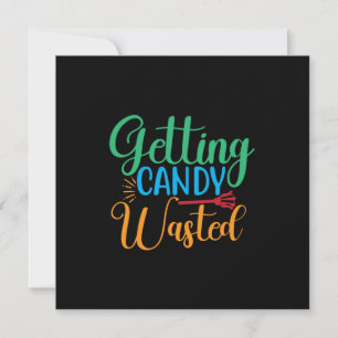 Halloween Getting Candy Wasted Birthday Invitation