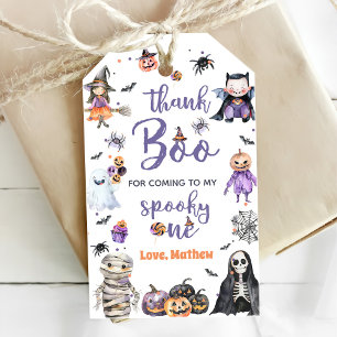 Halloween Ghost 1st Birthday Party Gift Tags