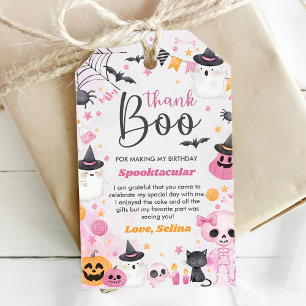 Halloween Ghost 1st Birthday Party Gift Tags