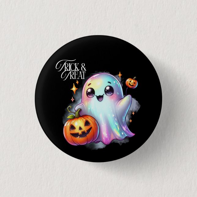 Halloween Ghost 3 Cm Round Badge (Front)