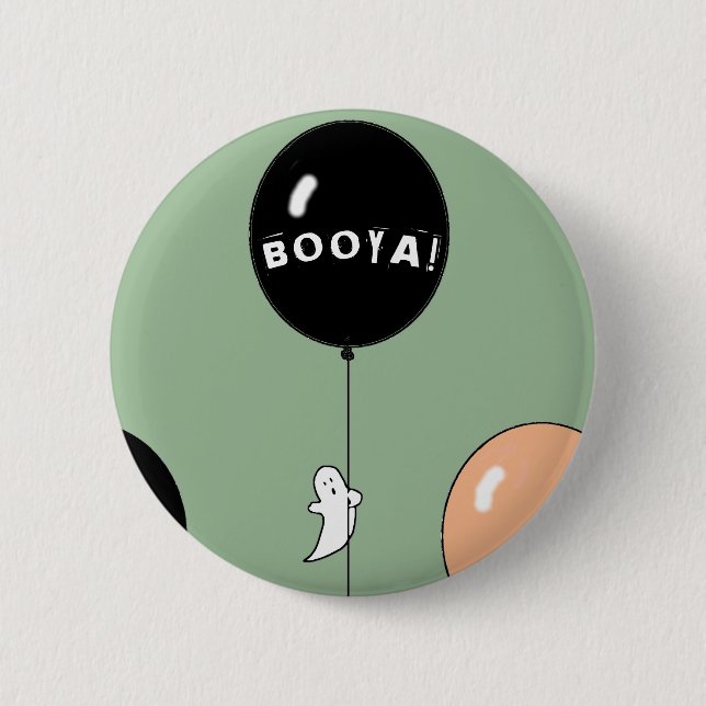 Halloween ghost 6 cm round badge (Front)