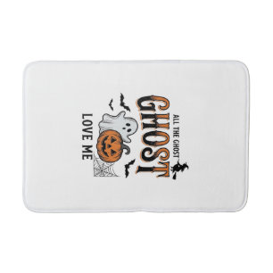 Halloween Ghost All The Ghost Love Me Funny Vintag Bath Mat
