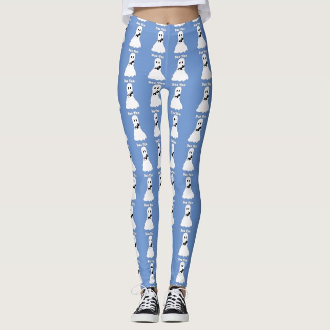 Halloween ghost and cat Leggings (Front)