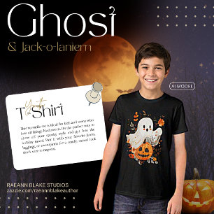 Halloween Ghost and Jack-o-lantern Youth T-Shirt Tri-Blend Shirt