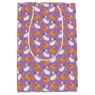Halloween ghost and sweets seamless pattern wrappi medium gift bag