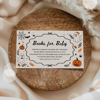 Halloween Ghost Baby Shower Book Request Enclosure Card