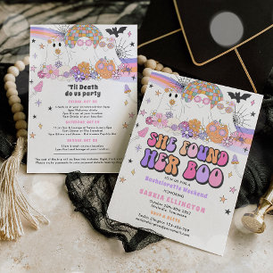 Halloween  Ghost Bachelorette She Found Her Boo  Invitation