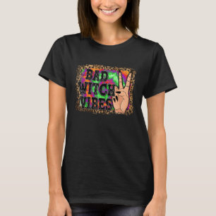 Halloween Ghost Bad Witch Spooky Vibes Leopard Sea T-Shirt
