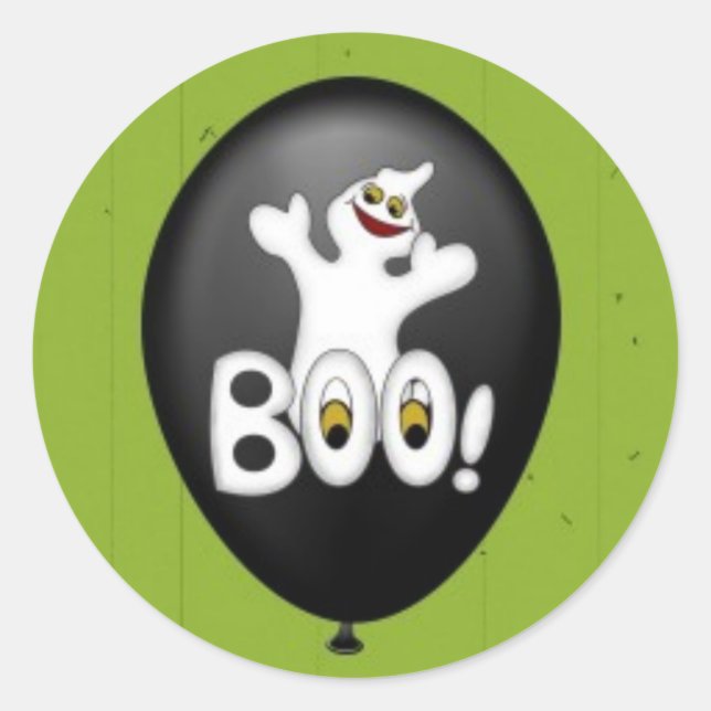 Halloween Ghost Balloon sticker (Front)