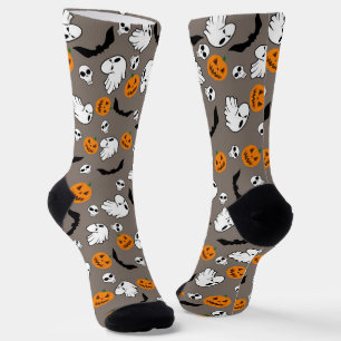 Halloween Ghost Bats Skull Pumpkin Socks