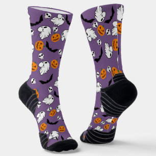 Halloween Ghost Bats Skull Pumpkin Socks