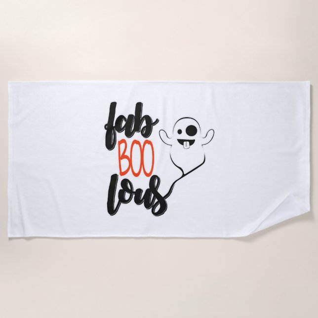 Halloween Ghost                    Beach Towel (Front)