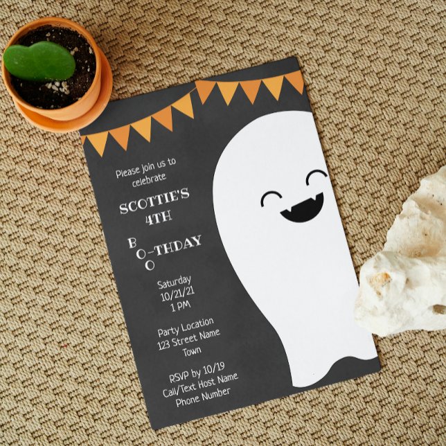 Halloween Ghost Birthday Invitation (Creator Uploaded)