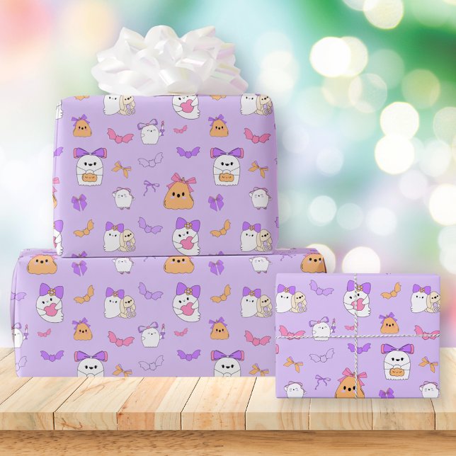 Halloween Ghost Birthday Wrapping Paper (Creator Uploaded)