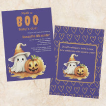 Halloween Ghost Boo baby shower Invitation