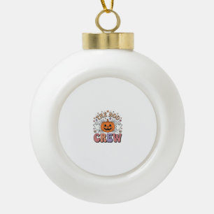 Halloween Ghost Boo Crew Cute Spooky Vintage_1 Ceramic Ball Christmas Ornament