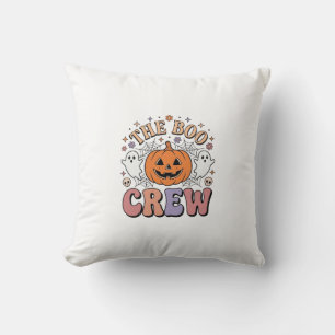 Halloween Ghost Boo Crew Cute Spooky Vintage_1 Cushion