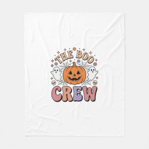 Halloween Ghost Boo Crew Cute Spooky Vintage_1 Fleece Blanket