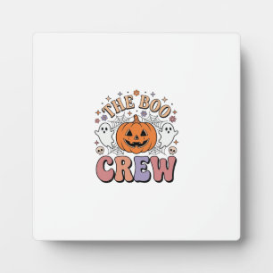Halloween Ghost Boo Crew Cute Spooky Vintage_1 Plaque