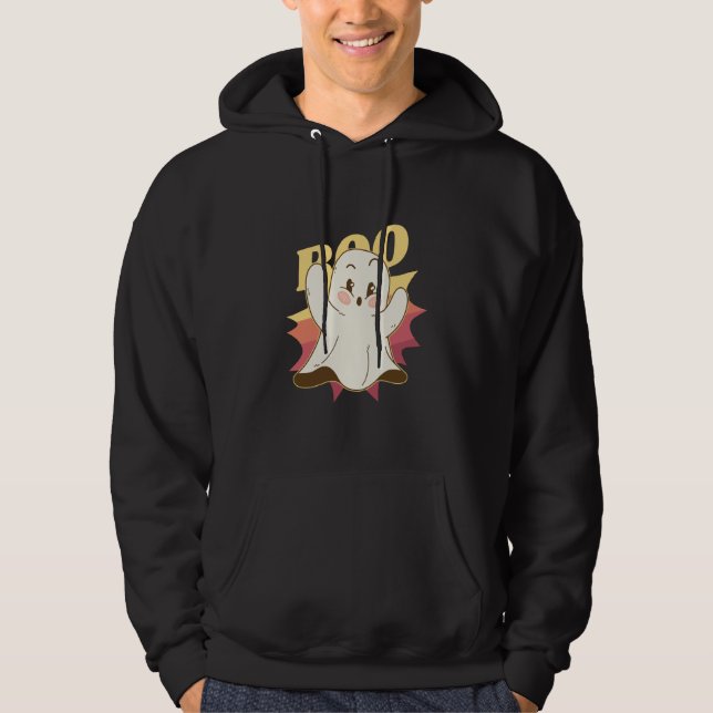 Halloween Ghost Boo Cute Hoodie (Front)