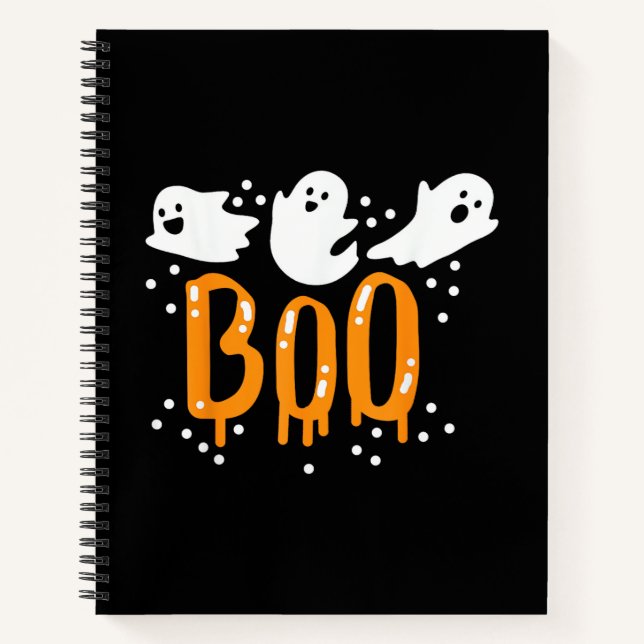 Halloween Ghost Boo Cute Notebook (Front)