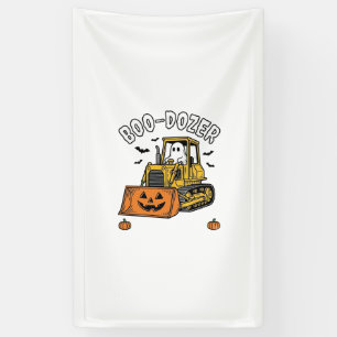 Halloween Ghost Boo Dozer Funny Bulldozer_1 Banner