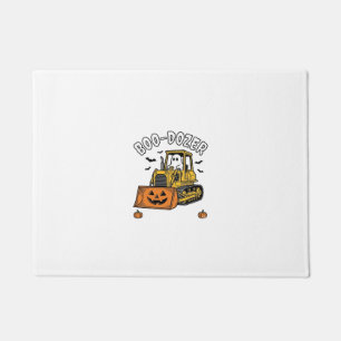 Halloween Ghost Boo Dozer Funny Bulldozer_1 Doormat