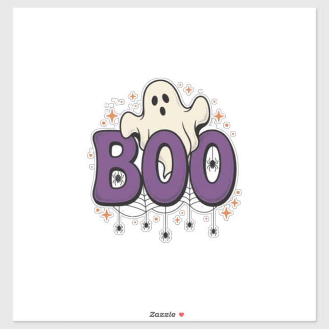 Halloween Ghost Boo Funny Spider Vintage_1 (Sheet)