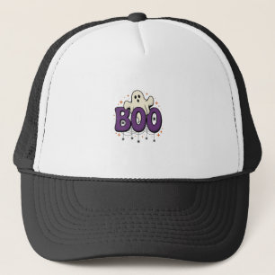 Halloween Ghost Boo Funny Spider Vintage_1 Trucker Hat
