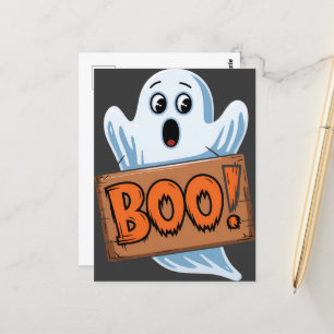 Halloween Ghost Boo Postcard