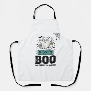 Halloween Ghost Boo Science Funny Vintage_1 Apron