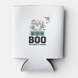 Halloween Ghost Boo Science Funny Vintage_1 Can Cooler