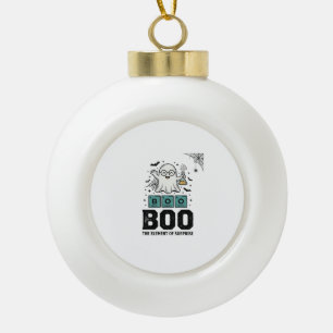 Halloween Ghost Boo Science Funny Vintage_1 Ceramic Ball Christmas Ornament