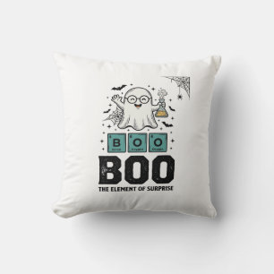 Halloween Ghost Boo Science Funny Vintage_1 Cushion