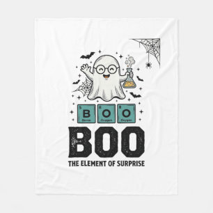 Halloween Ghost Boo Science Funny Vintage_1 Fleece Blanket