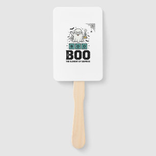 Halloween Ghost Boo Science Funny Vintage_1 Hand Fan