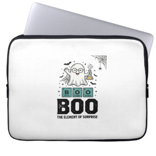 Halloween Ghost Boo Science Funny Vintage_1 Laptop Sleeve