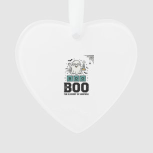 Halloween Ghost Boo Science Funny Vintage_1 Ornament