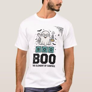 Halloween Ghost Boo Science Funny Vintage_1 T-Shirt
